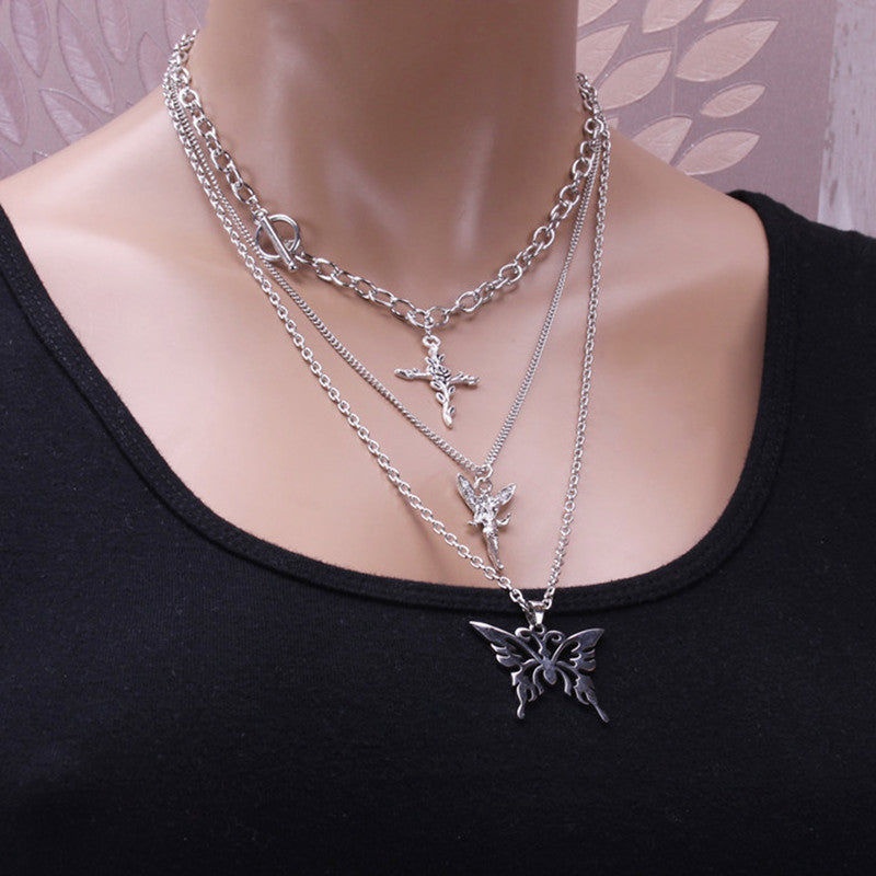 Style Disco Angel Rose Butterfly Personalized Necklaces