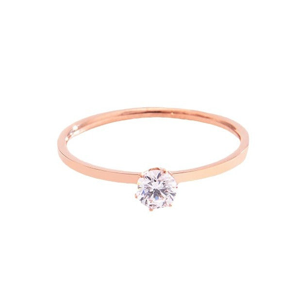 Female Index Finger Fashion Colorfast Hipster Titanium Rings