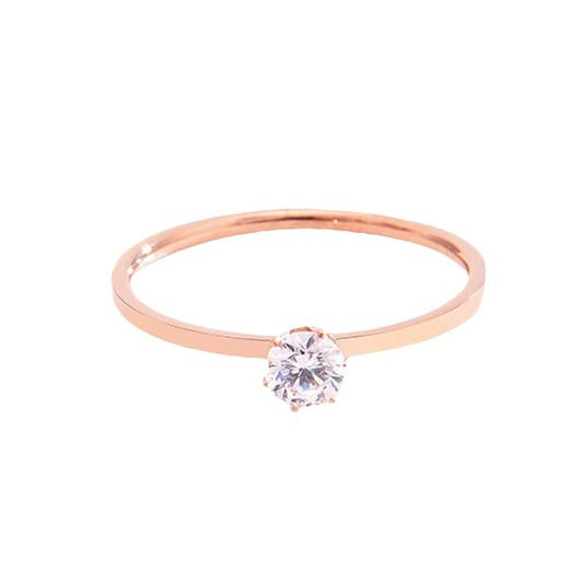 Female Index Finger Fashion Colorfast Hipster Titanium Rings