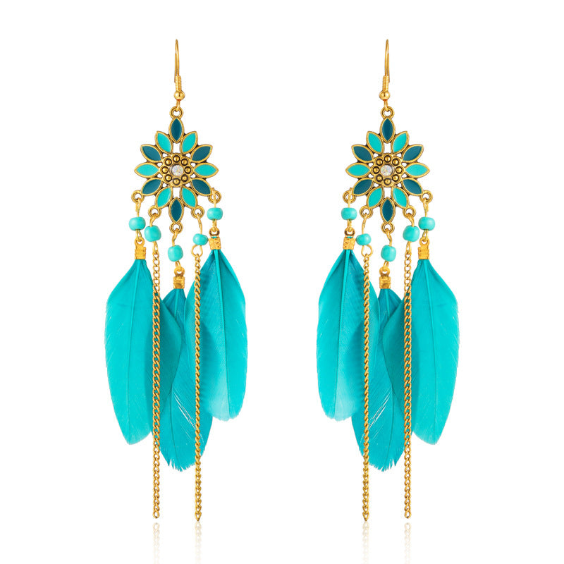 Chain Tassel Feather Elegant Fashion Your Earrings