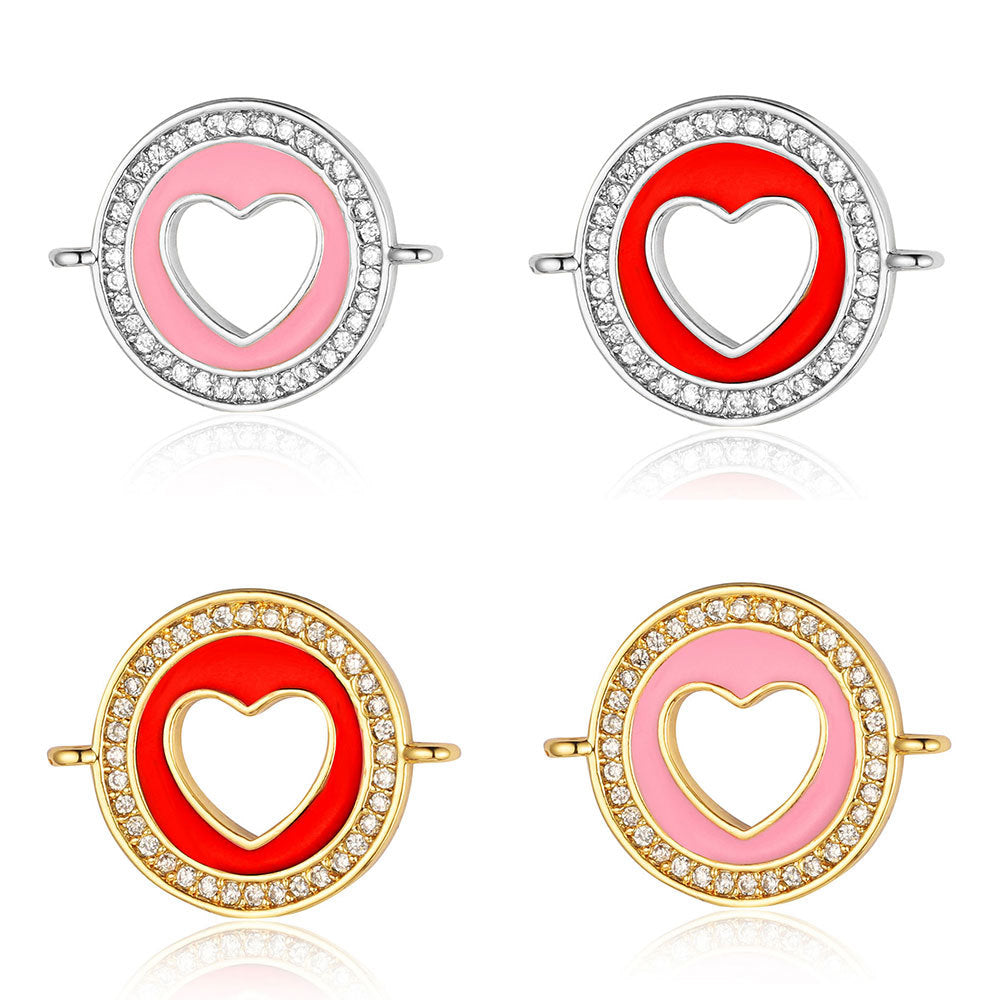 Copper Zircon Ornament Accessories Dripping Oil Pendants