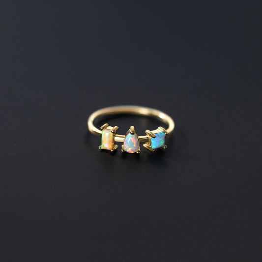 Simple Sweet Fresh Personality Color Synthetic Rings