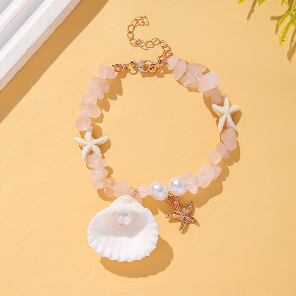 Vacation Style Shell Imitation Pearl Gravel Bracelets