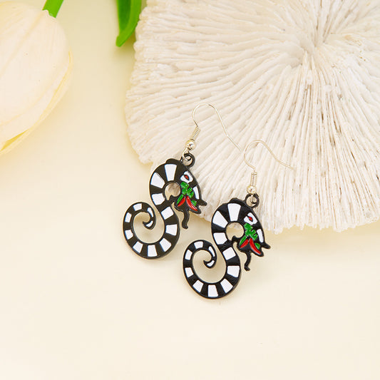 Trendy Exaggerated Gothic Style Black White Rings