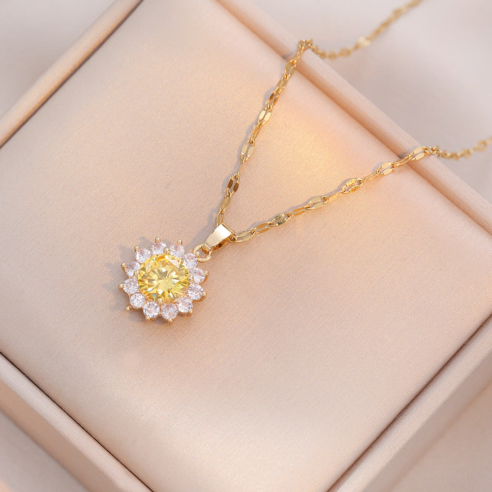 Women's Temperament Micro Rhinestone Style Clavicle Chain Necklaces