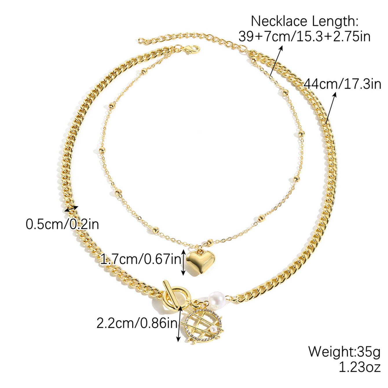 Durable Heart-shaped Thanksgiving Ornament Three-dimensional Love Necklaces
