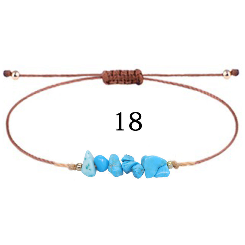 Gravel Summer Irregular Rough Stone Wax Bracelets