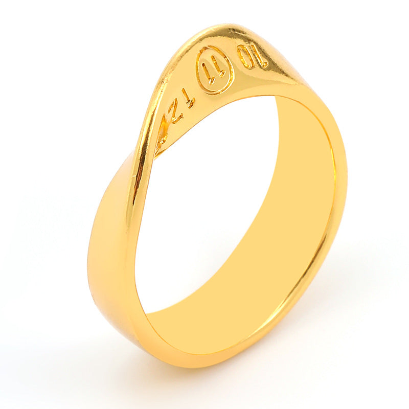 Mobius Niche Simple Fashion Personality Distressed Rings