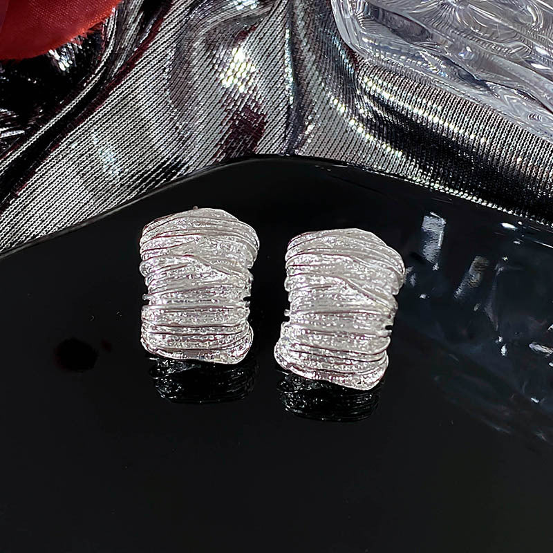Women's Sier Simple Elegant Fashionable High-grade Niche Earrings