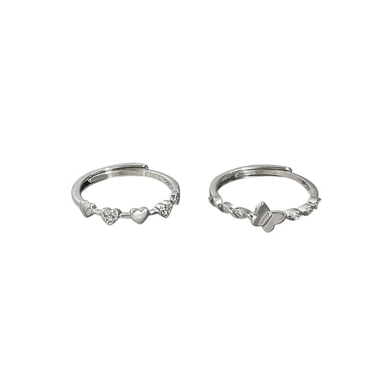 Sier Ornament Butterfly Does Not Fade Rings