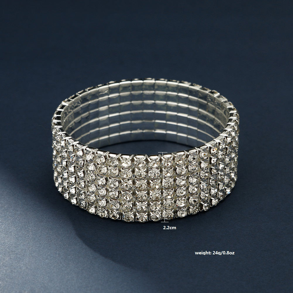 Row Stretch Wrist Bridal Full Diamond Rings