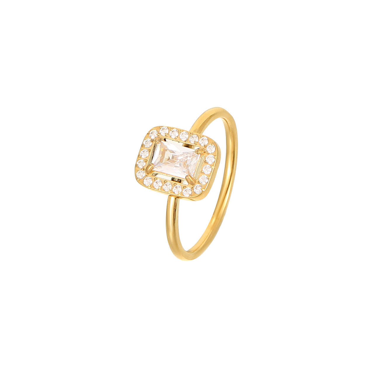 Creative Color Rectangular Zircon Female Fashion Rings