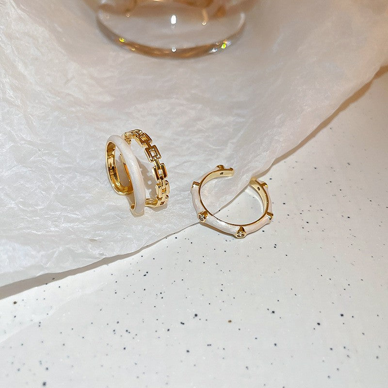 Women's Hollow Wave Geometric Open Trendy Design Rings