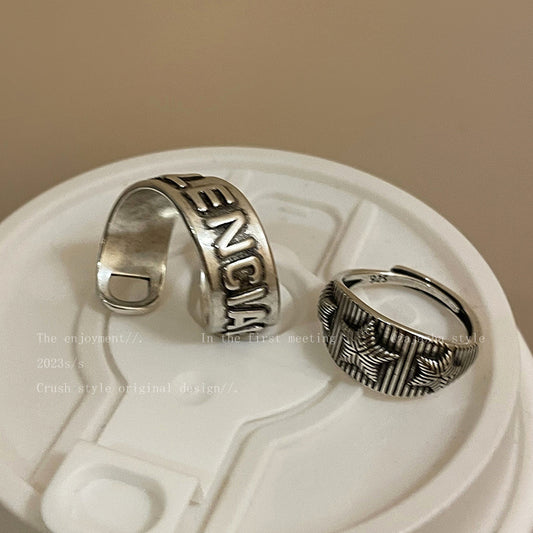 Metal Female Design Couple Index Finger Retro Style Rings