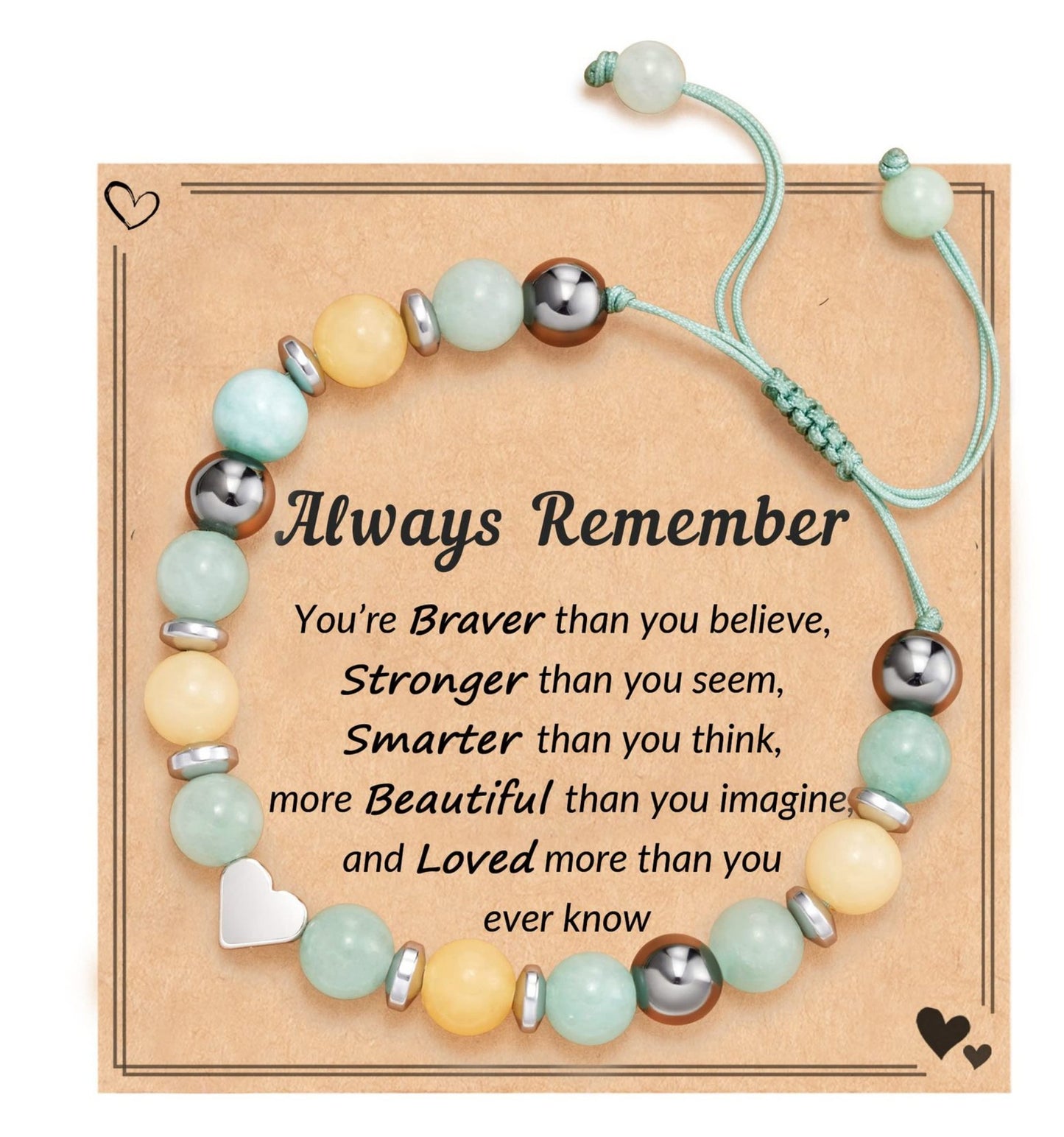 Heart Magnetic Powder Zebra Adjustable Hand Bracelets