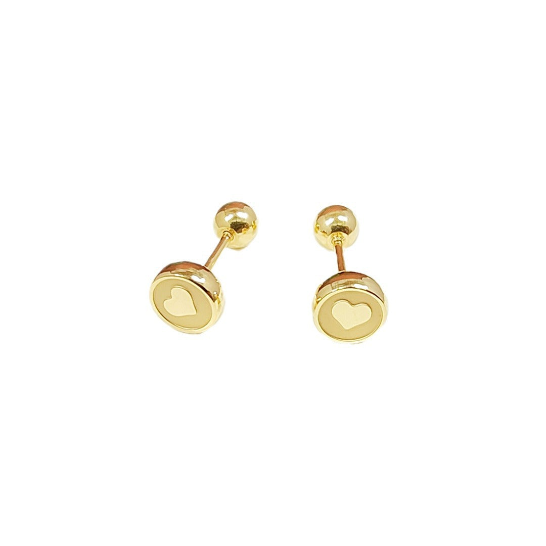 Women's Simple Small Golden Ear Bone Titanium Rings