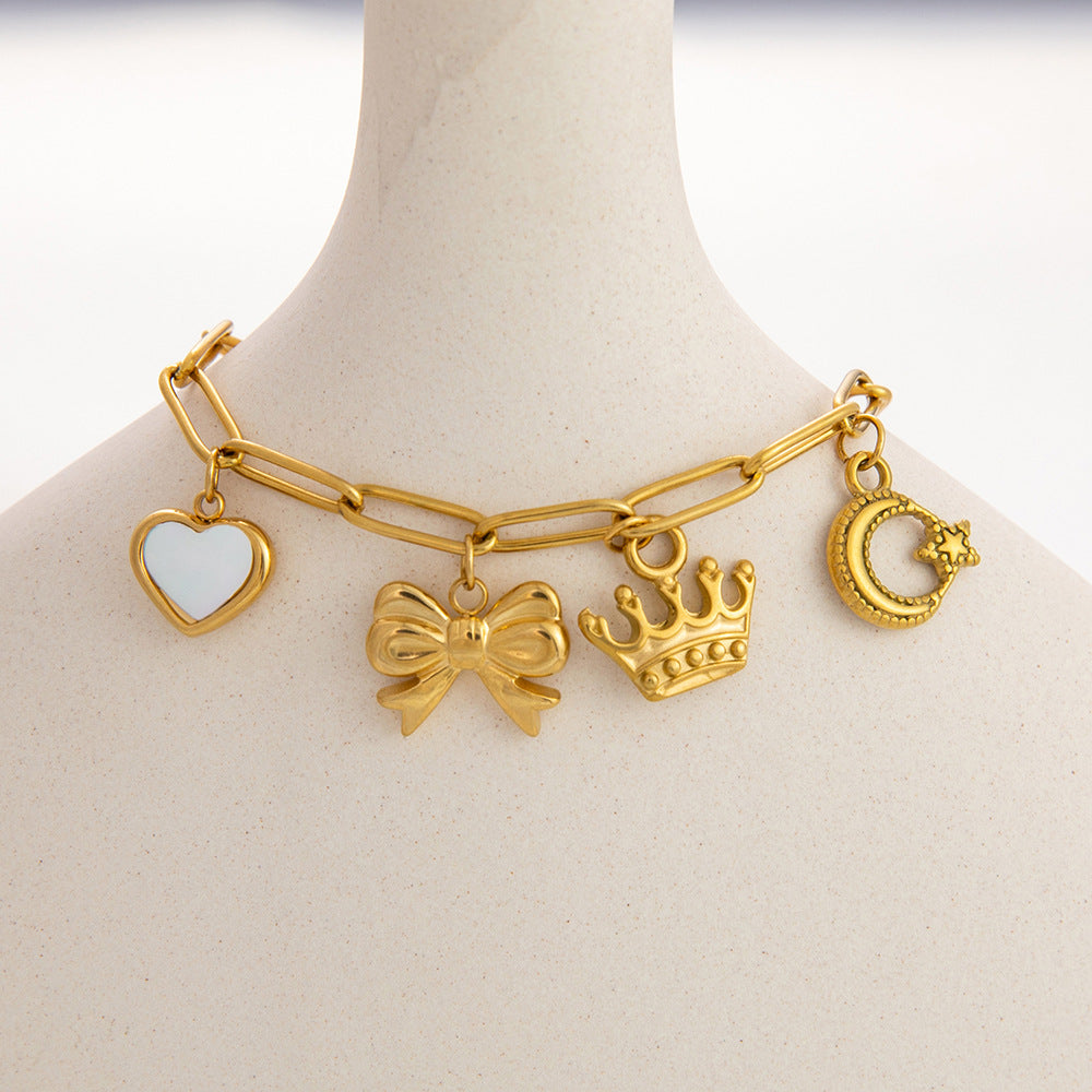 Women's Summer Stainless Steel Electroplated Gold Style Bracelets