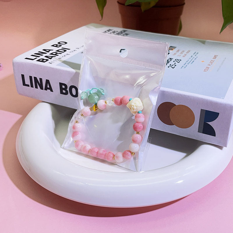 Style Colorful Lion Glass Ice Crack Ancient Sweet Princess Bracelets