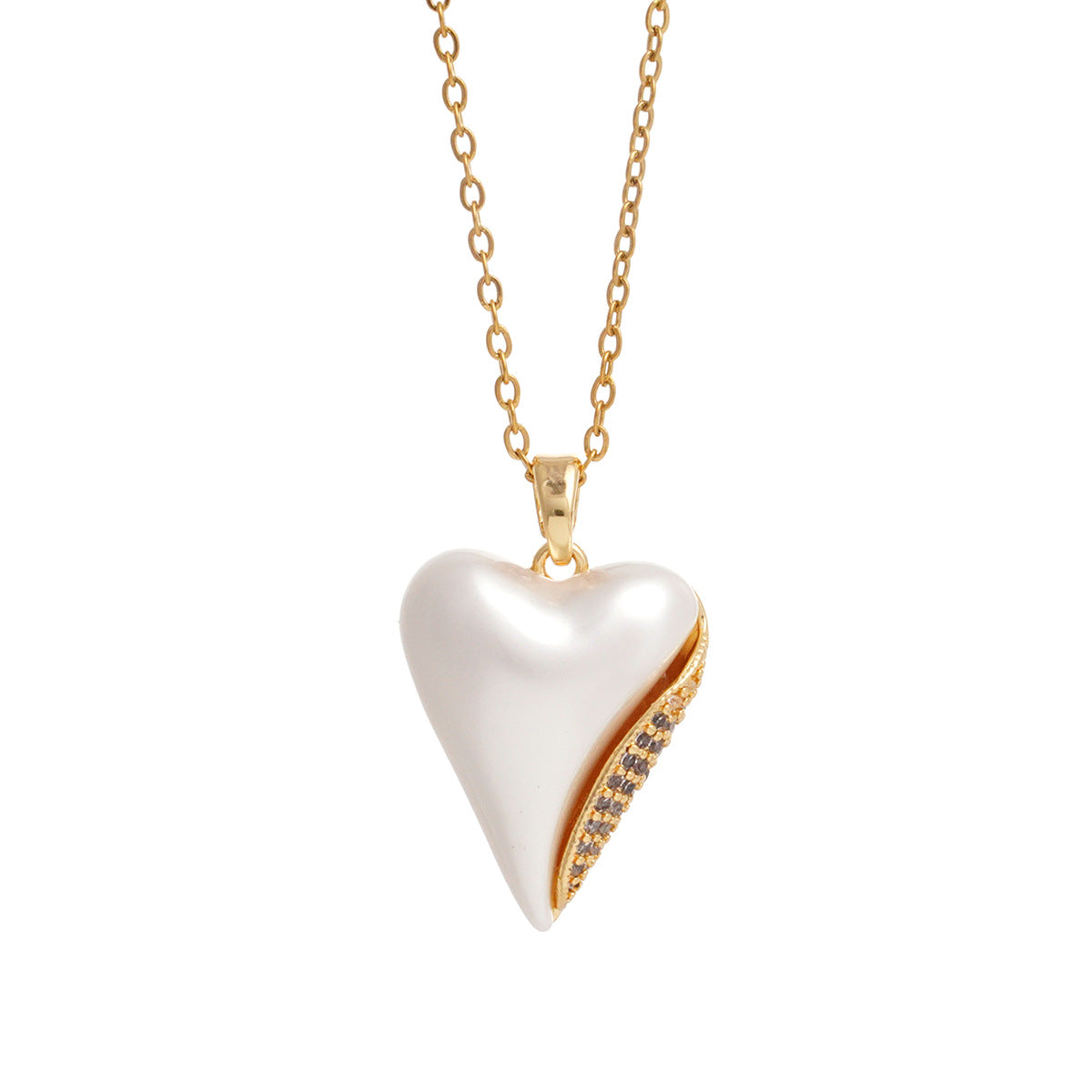 Women's Titanium Steel Double-sided Heart Trendy Simple Necklaces