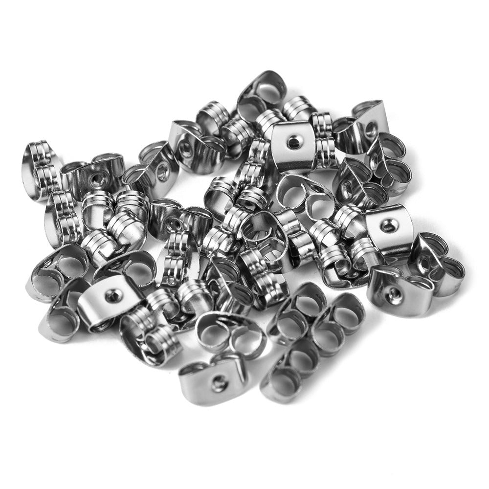 Steel Flat Auricular Needle Suit Round Earrings