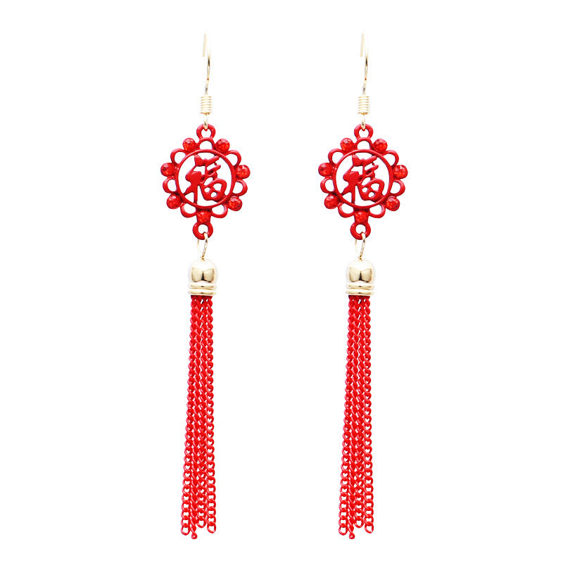 Creative Chinese Style Personalized Ethnic Face Earrings