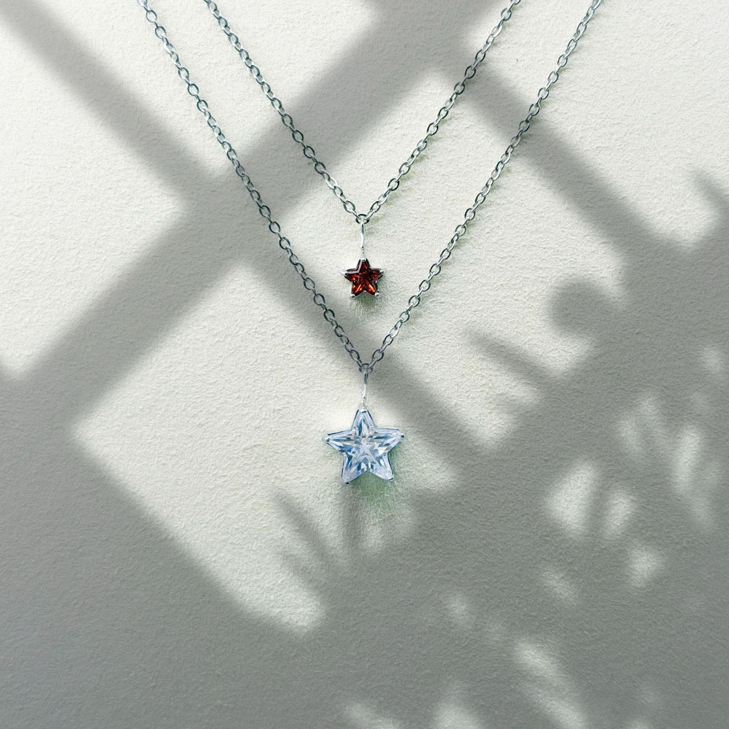 Stainless Steel Gold-plated Zircon Five-pointed Star Hook Fashion Pendant