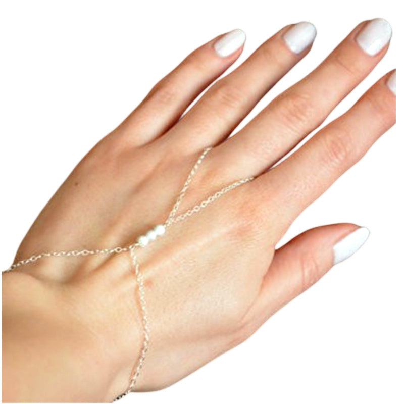Women's Ornament Fashion Trendy Cool White Bead Versatile Bracelets