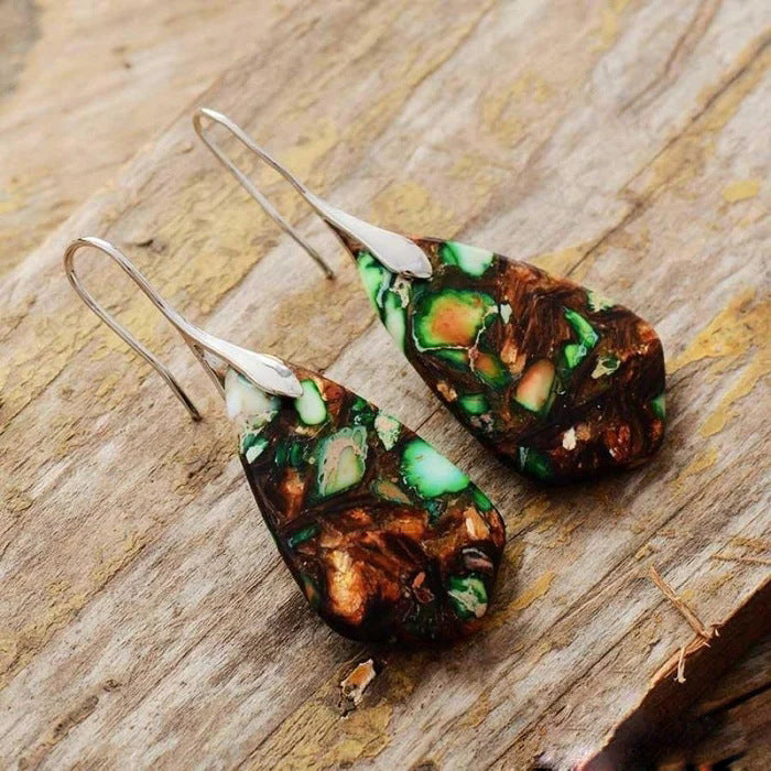 Emperor Stone Water Drop Female Temperament Earrings