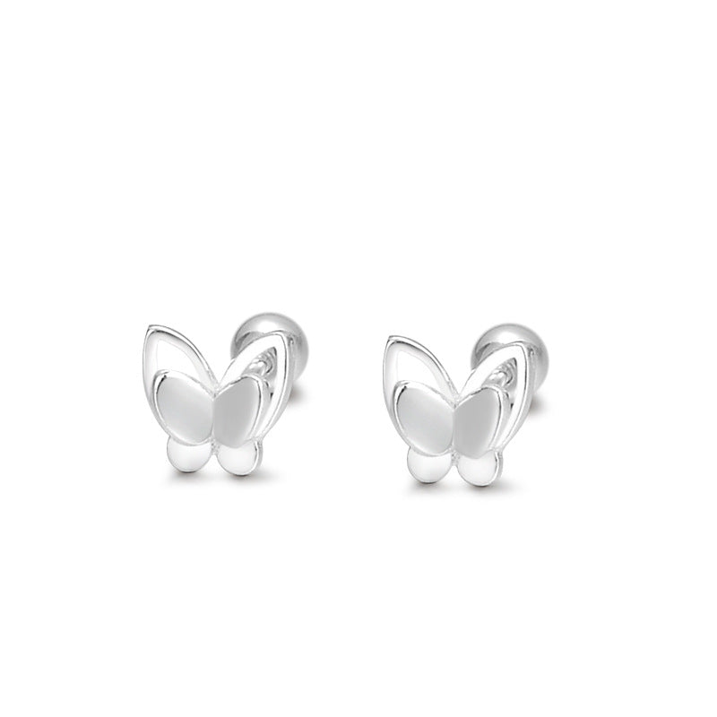 Layer Butterfly Female Temperamental Ear Bone Glossy Before Sleep Earrings