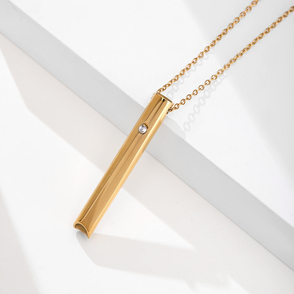 Whistle Adjustable Breath Relieve Anxiety Stainless Necklaces