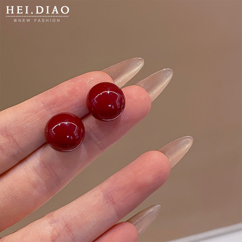 Women's Retro Love Cherry Wine High Sense Rings