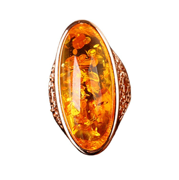 Sells Baltic Beeswax Amber Oval Popular Rings