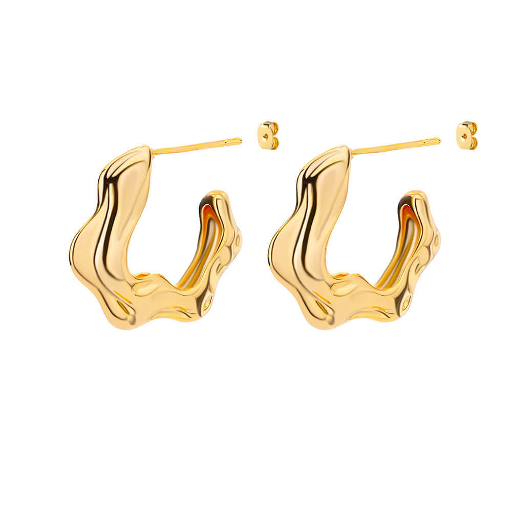 Polygon Mobius Strip Five-pointed Star Hollow Earrings