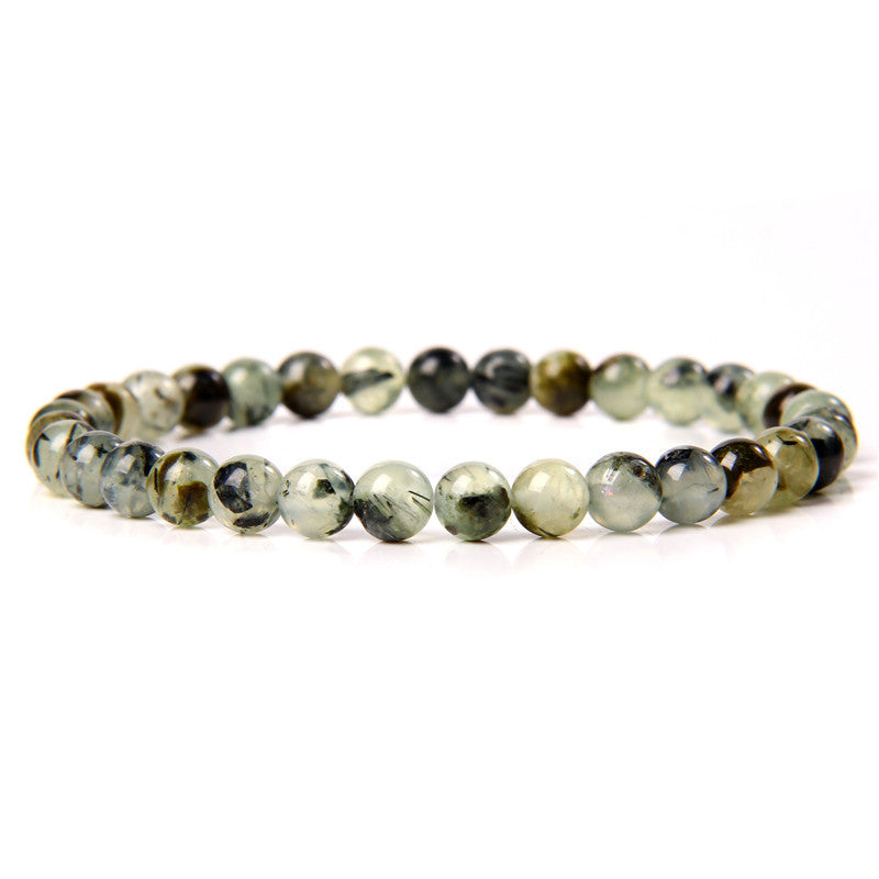 Women's & Men's Single Circle Beaded Natural Agate Stone Bracelets