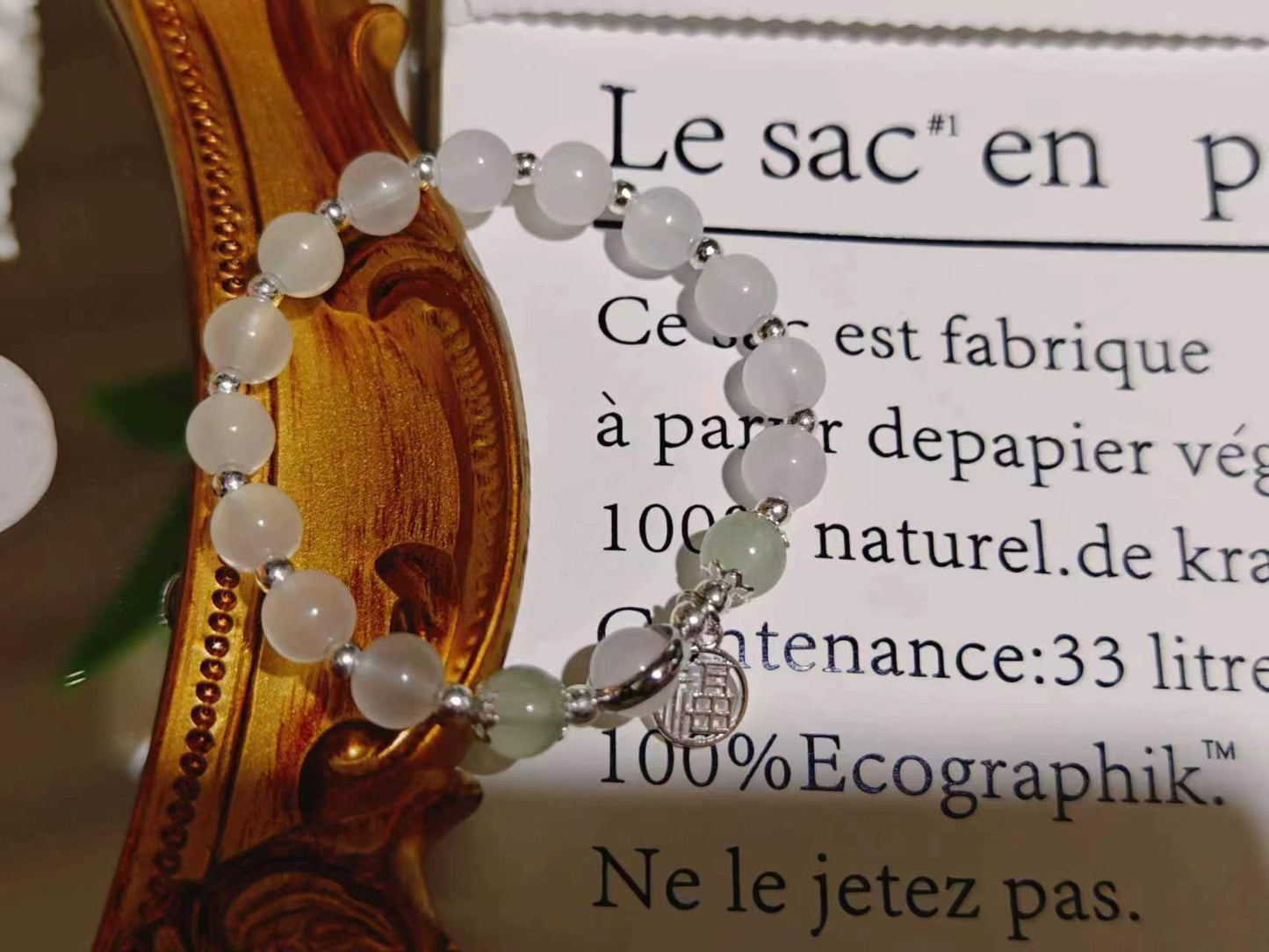 Imitation Opal Female Design Gray Moonstone Bracelets