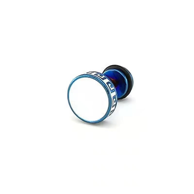 Trendy Unique Stainless Steel Dumbbell Round Cake Fashion Earrings