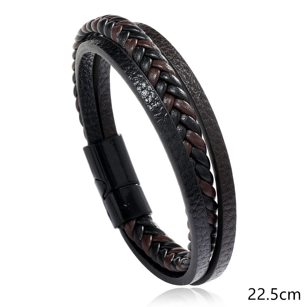Men's Simple Fashion Woven Leather Rope Vintage Bracelets