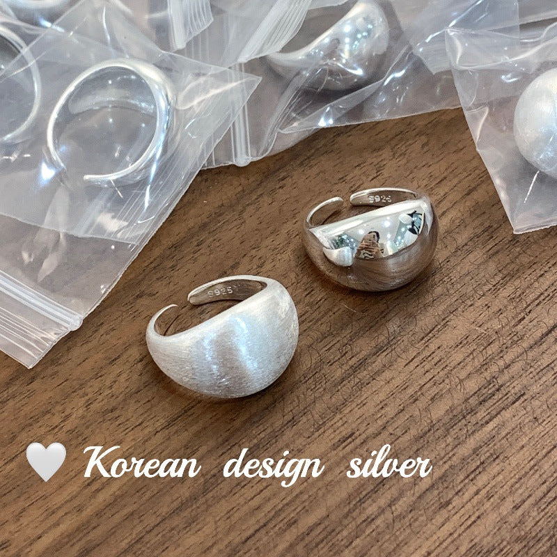 Sterling Sier Simple Niche High Sense Rings