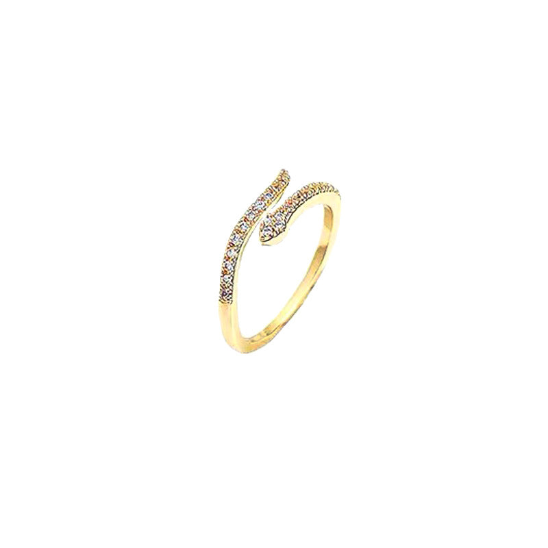 Spirit Snake Zircon Simple Female Design Unique Light Rings