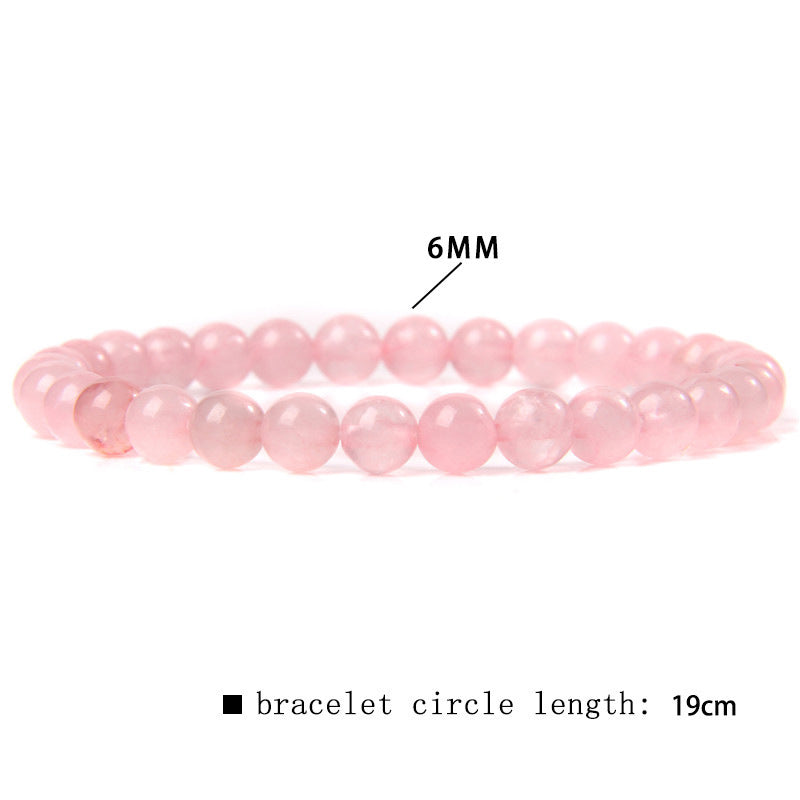 Women's & Men's Single Circle Beaded Natural Agate Stone Bracelets