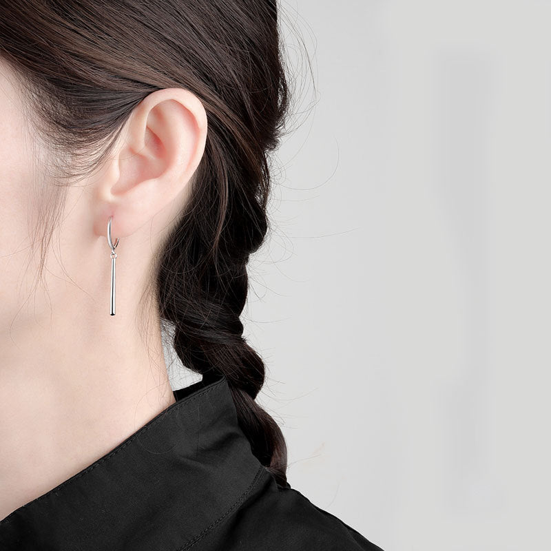 Women's & Men's Sier Long For Elegant Simple Trendy Earrings