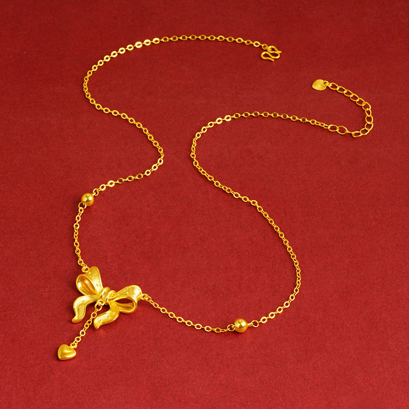 Women's Placer Gold No Color Fading Bow Summer Bracelets