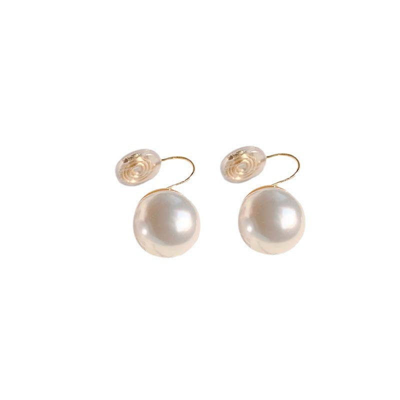 Women's Sier Needle Korean Style French Petite Retro Graceful Imitation Earrings