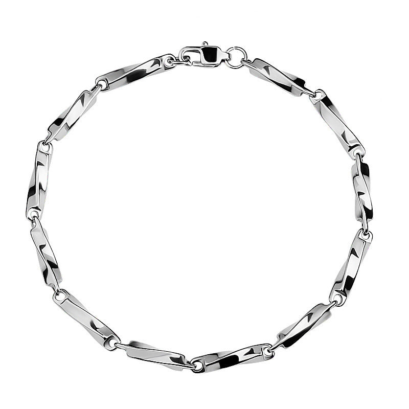 Men's Mobius Titanium Steel Hip Hop Temperament Twist Stick Bracelets