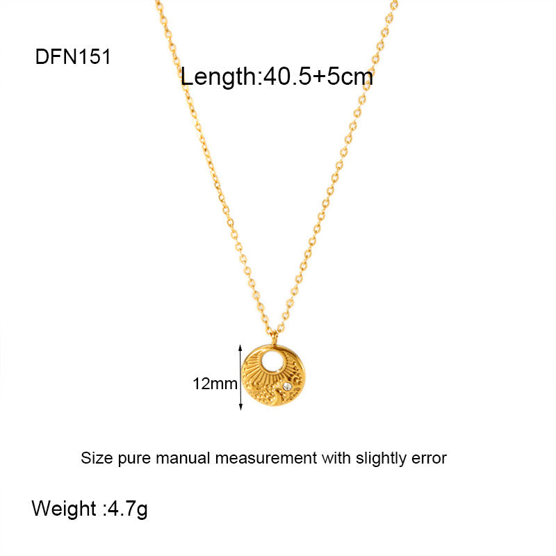 Women's Stainless Steel Heart Shell Palm Tree Necklaces