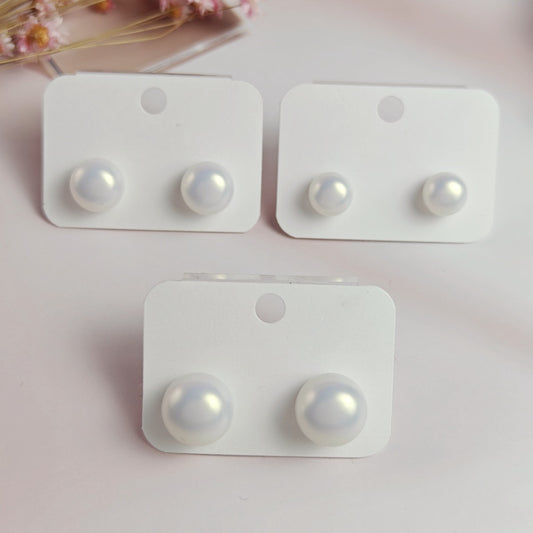 Women's Pearl White Champagne Vintage Steamed Bread Earrings