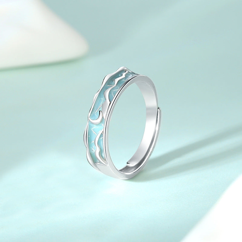 Misty Rain Couple Sterling Sier National Rings