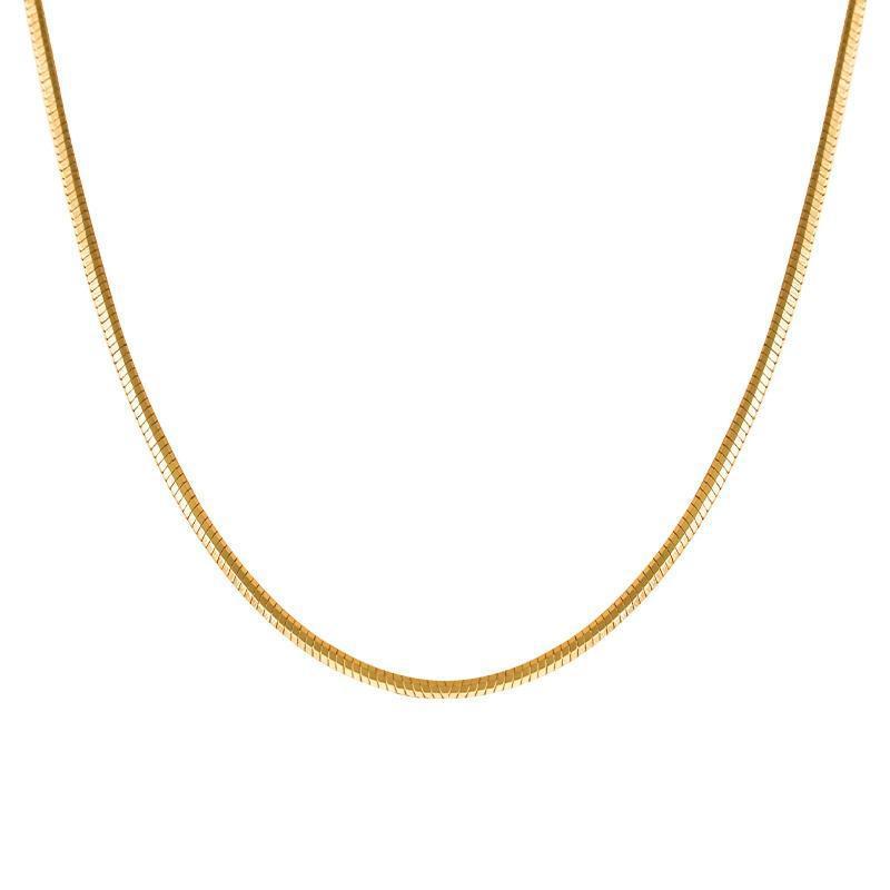 Fashion Square Snake Bones Chain Soft Curve Necklaces