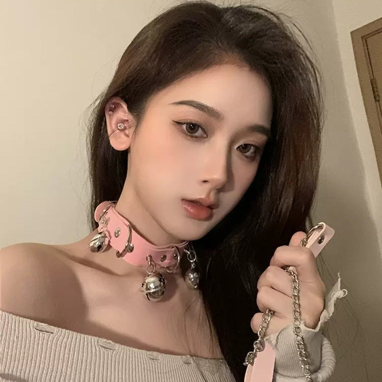 Collar Female Neck Band Chain Black Necklaces