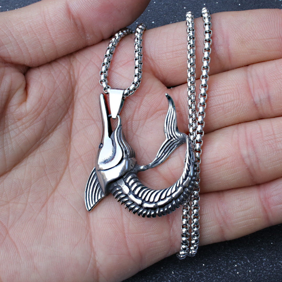 Men's Skull Titanium Steel Personality Half Face Necklaces